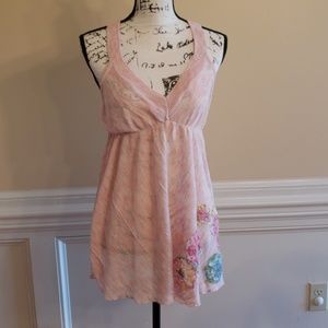 Free People Soft Pink Knit Tunic